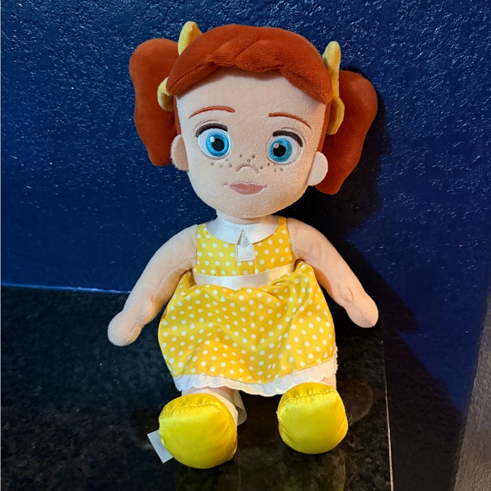 Disney Plush Doll with Yellow Dress and Red Hair